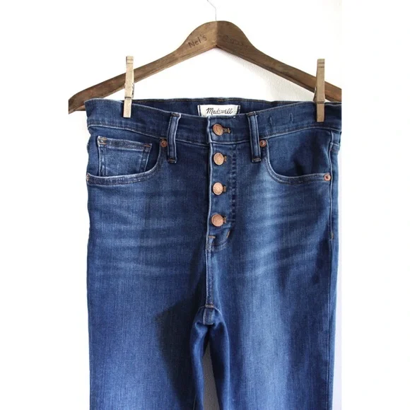 Madewell 9” Mid-Rise Skinny Jeans Medium Wash 26 2 - Picture 3 of 11